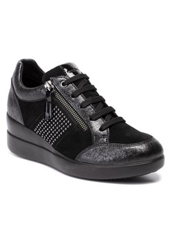 Sneakersy damskie Geox jesienne sportowe bez wzorów sznurowane 