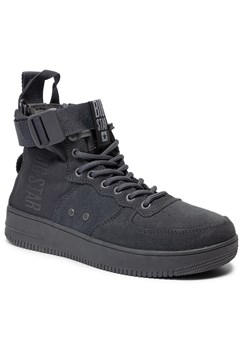 Sneakersy damskie Big Star czarne wiązane bez wzorów płaskie 