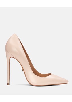 Czółenka Kazar różowe bez wzorów ze szpiczastym noskiem ze skóry 