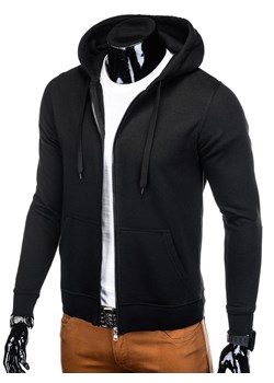 Bluza męska rozpinana z kapturem 895B - czarna ze sklepu Edoti w kategorii Bluzy męskie - zdjęcie 73622940