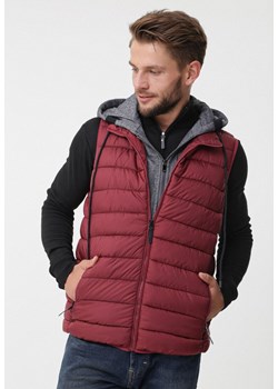 Kamizelka męska Born2be na wiosnę czerwona bez wzorów 