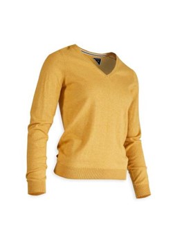 Inesis sweter damski gładki z dekoltem w serek 