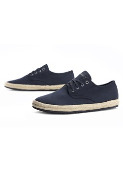 Espadryle męskie niebieskie Tommy Hilfiger sznurowane tkaninowe 