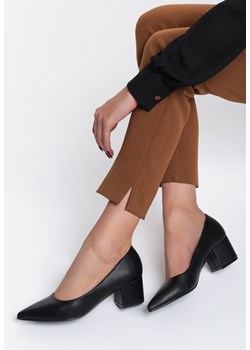 Czółenka Renee na słupku bez zapięcia eleganckie 