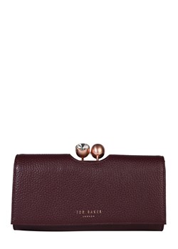 Portfel damski czerwony Ted Baker bez wzorów 