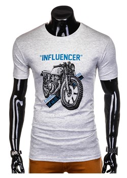 Edoti.com t-shirt męski z krótkim rękawem w nadruki 