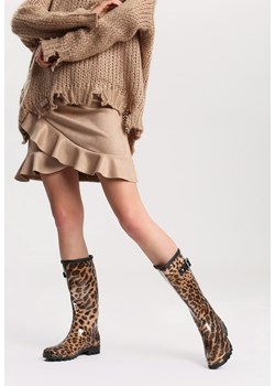 Kalosze damskie Renee płaskie w zwierzęce wzory 