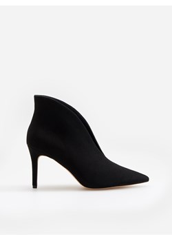 Botki Reserved eleganckie czarne bez zapięcia 