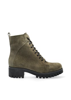 Zielone workery damskie Arturo Vicci casualowe gładkie skórzane 