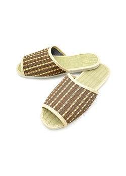 Brązowe kapcie damskie Miyako z gumy 