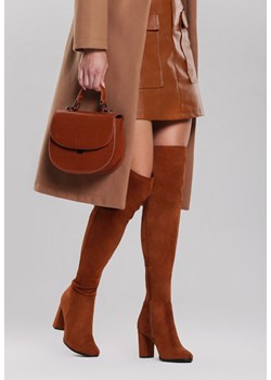 Kozaki damskie Renee bez wzorów na słupku 