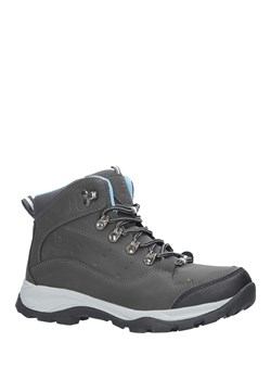 Buty trekkingowe damskie Casu sportowe wiązane szare płaskie bez wzorów 