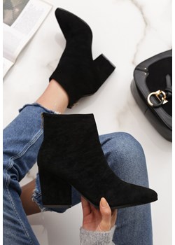 Botki Renee bez wzorów na jesień z zamkiem 