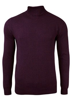 Golf Męski w Kolorze Czerwonego Wina, Elegancki, Klasyczny -Brave Soul- 100% BAWEŁNA SWBRSAW19HUMEredwine ze sklepu JegoSzafa.pl w kategorii Swetry męskie - zdjęcie 74723901