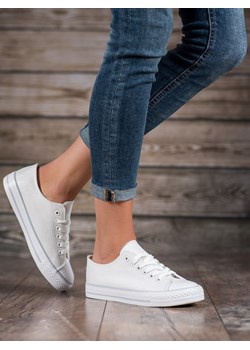 Trampki damskie CzasNaButy na wiosnę płaskie gładkie 