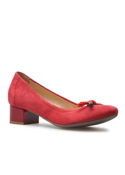 Czółenka Arka BI5631/1471 Czerwone zamsz ze sklepu Arturo-obuwie w kategorii Czółenka - zdjęcie 74894804