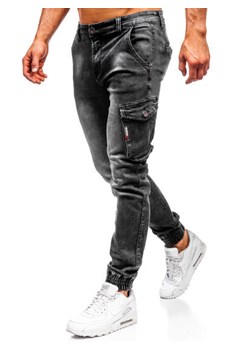 Czarne jeansy męskie Denley 