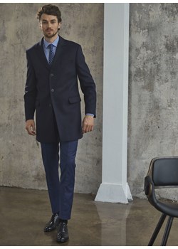 Pako Lorente płaszcz męski wełniany granatowy elegancki 