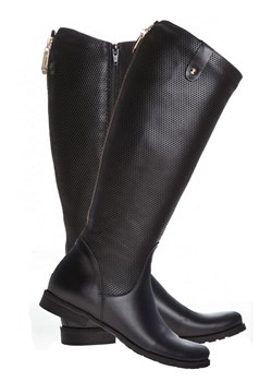 KOZAKI SKÓRZANE W CZERNI 1238 LaFEMME ze sklepu lafemmeshoes.pl w kategorii Kozaki damskie - zdjęcie 75099243