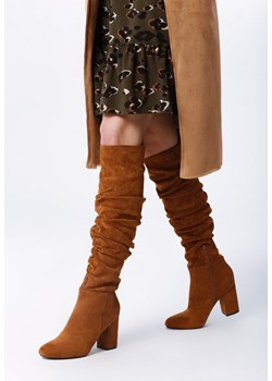 Kozaki damskie Born2be bez wzorów na zamek 