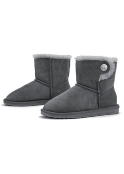 Śniegowce damskie Emu Australia gładkie płaskie skórzane 