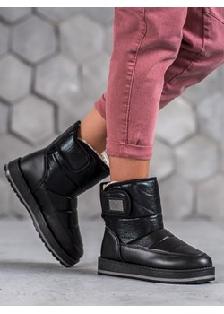 Śniegowce damskie CzasNaButy bez zapięcia casual płaskie bez wzorów 