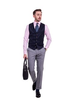 Kamizelka męska 4 Gentleman elegancka gładka 