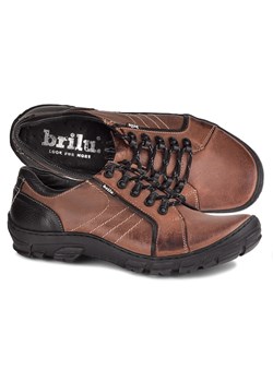 Buty trekkingowe męskie Brilu skórzane casual jesienne 