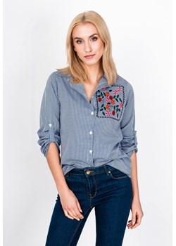 Koszula damska z elastanu w kwiaty 