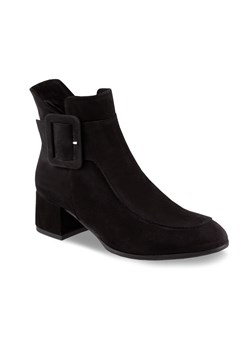 Botki Lan-Kars bez wzorów z nubuku na słupku jesienne 