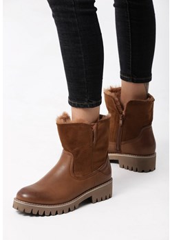 Botki Born2be płaskie casual na zamek bez wzorów1 