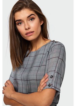 Wiskozowa bluzka w kratę ze sklepu Greenpoint.pl w kategorii Bluzki damskie - zdjęcie 76100852
