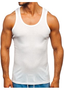 Koszulka tank top bez nadruku biała Denley NB001 ze sklepu Denley w kategorii T-shirty męskie - zdjęcie 76453602