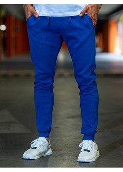 Spodnie męskie joggery dresowe kobaltowe Denley XW01 ze sklepu Denley w kategorii Spodnie męskie - zdjęcie 76454344