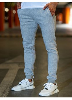 Spodnie męskie joggery dresowe szare Denley XW01 ze sklepu Denley w kategorii Spodnie męskie - zdjęcie 76454494