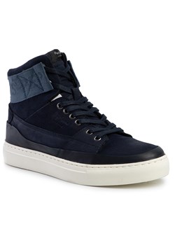 Granatowe wysokie trampki męskie pepe jeans, wiosna 2020 w Granatowe wysokie trampki męskie pepe jeans, wiosna 2020 w