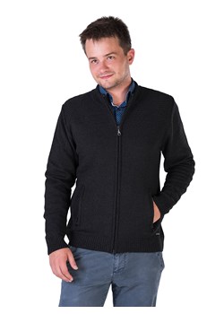 Sweter męski rozpinany - Komandor - czarny melanż - M ze sklepu Swetry Lasota w kategorii Swetry męskie - zdjęcie 76865340