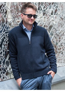 Sweter męski - Harry rozpinany - granat melanż - M ze sklepu Swetry Lasota w kategorii Swetry męskie - zdjęcie 76865374