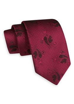 Czerwony Klasyczny Szeroki Krawat -Angelo di Monti- 7 cm, Męski, Wzór Paisley, Elegancki KRADM1655 ze sklepu JegoSzafa.pl w kategorii Krawaty - zdjęcie 77173860