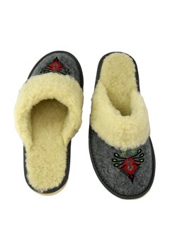 Filcowe pantofle damskie ze sklepu JK-Collection w kategorii Kapcie damskie - zdjęcie 78499601