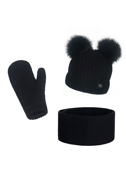 Zimowy komplet Damski 2 pompony ze sklepu JK-Collection w kategorii Komplety czapka i szalik damskie - zdjęcie 78500124