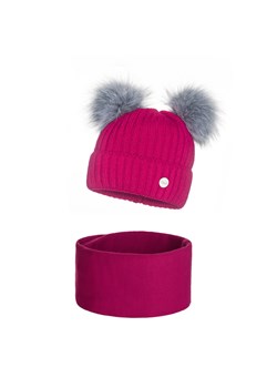 Zimowy komplet Damski 2 pompony ze sklepu JK-Collection w kategorii Komplety czapka i szalik damskie - zdjęcie 78500202