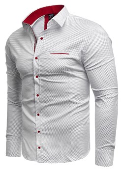 Koszula męska długi rękaw 610 - biała ze sklepu Risardi w kategorii Koszule męskie - zdjęcie 78646260