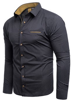 Koszula męska długi rękaw 610 - stalowa ze sklepu Risardi w kategorii Koszule męskie - zdjęcie 79419194