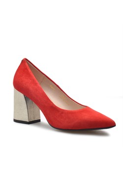 Czółenka Sala 9455/28 Czerwone zamsz ze sklepu Arturo-obuwie w kategorii Czółenka - zdjęcie 81139310