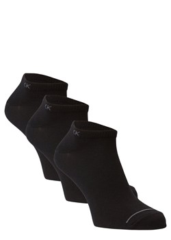 Calvin Klein Męskie skarpety do obuwia sportowego pakowane po 3 szt. Mężczyźni Bawełna czarny jednolity ze sklepu vangraaf w kategorii Skarpetki męskie - zdjęcie 82344953