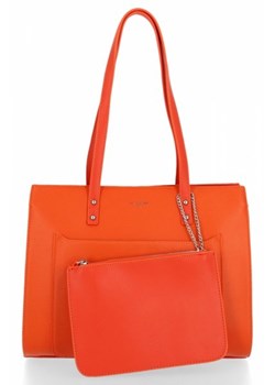Firmowe Torebki Damskie z etui firmy David Jones Pomarańczowa (kolory) ze sklepu PaniTorbalska w kategorii Torby Shopper bag - zdjęcie 82358034