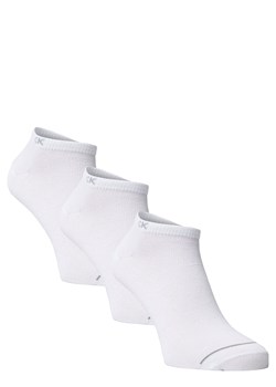 Calvin Klein Męskie skarpety do obuwia sportowego pakowane po 3 szt. Mężczyźni Bawełna biały jednolity ze sklepu vangraaf w kategorii Skarpetki męskie - zdjęcie 82367411