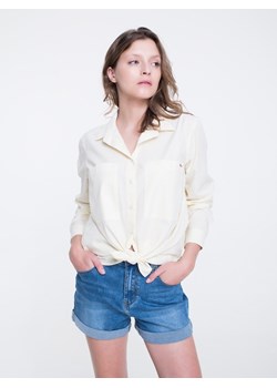 Koszula damska w cytrynowo-białe paseczki Kaliana 202 ze sklepu Big Star w kategorii Koszule damskie - zdjęcie 82425300