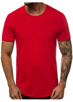 T-Shirt męski czerwony OZONEE O/1208 ze sklepu ozonee.pl w kategorii T-shirty męskie - zdjęcie 82449032